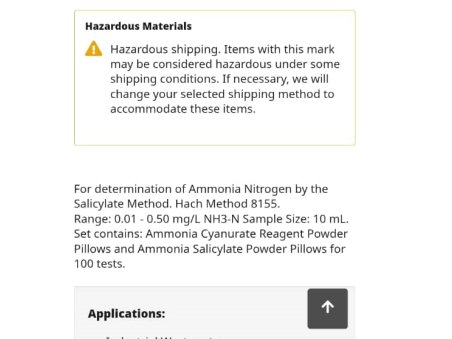 معرف  نیتروژن آمونیاک  ریجنت نیتروژن آمونیاک   Nitrogen-Ammonia Reagent Set Salicylate Method Hach  2668000